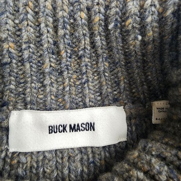 Buck Mason Donegal Cardigan Sweater Mens Size XL Shawl Wool Cashmere Alpaca USA - Picture 5 of 8